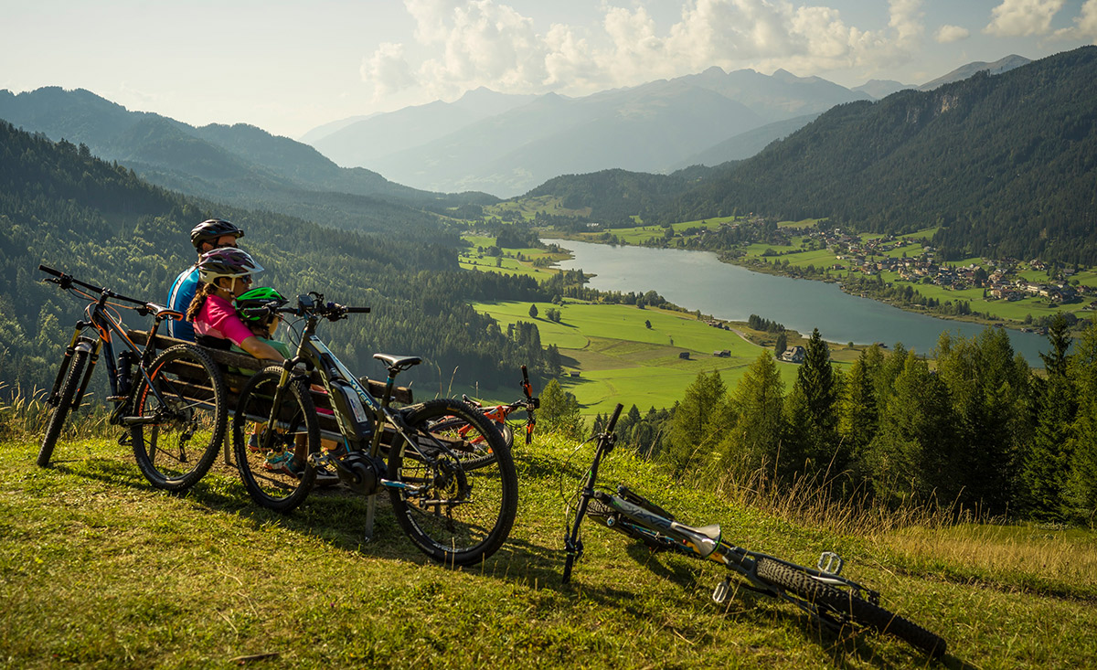 Mountainbiken am Weissensee in Kärnten